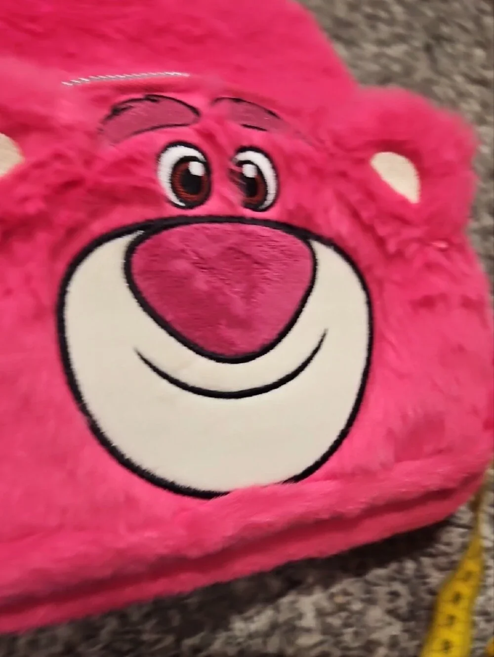 Disney Kids Plush Hot Pink Bear Backpack with Embroidered Face